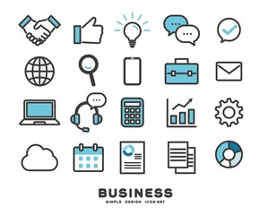 シンプルで使いやすいビジネスアイコンのベクターイラスト素材／マーケティング／クラウド
