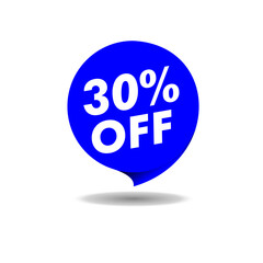 Mega Sale offer, price reduction, shop now, guaranteed sale banner, badge or label. Marketing vector illustration. Today discount clearance up to 30% off,