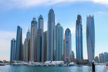 Obraz premium Skyscrapers in Dubai Marina 