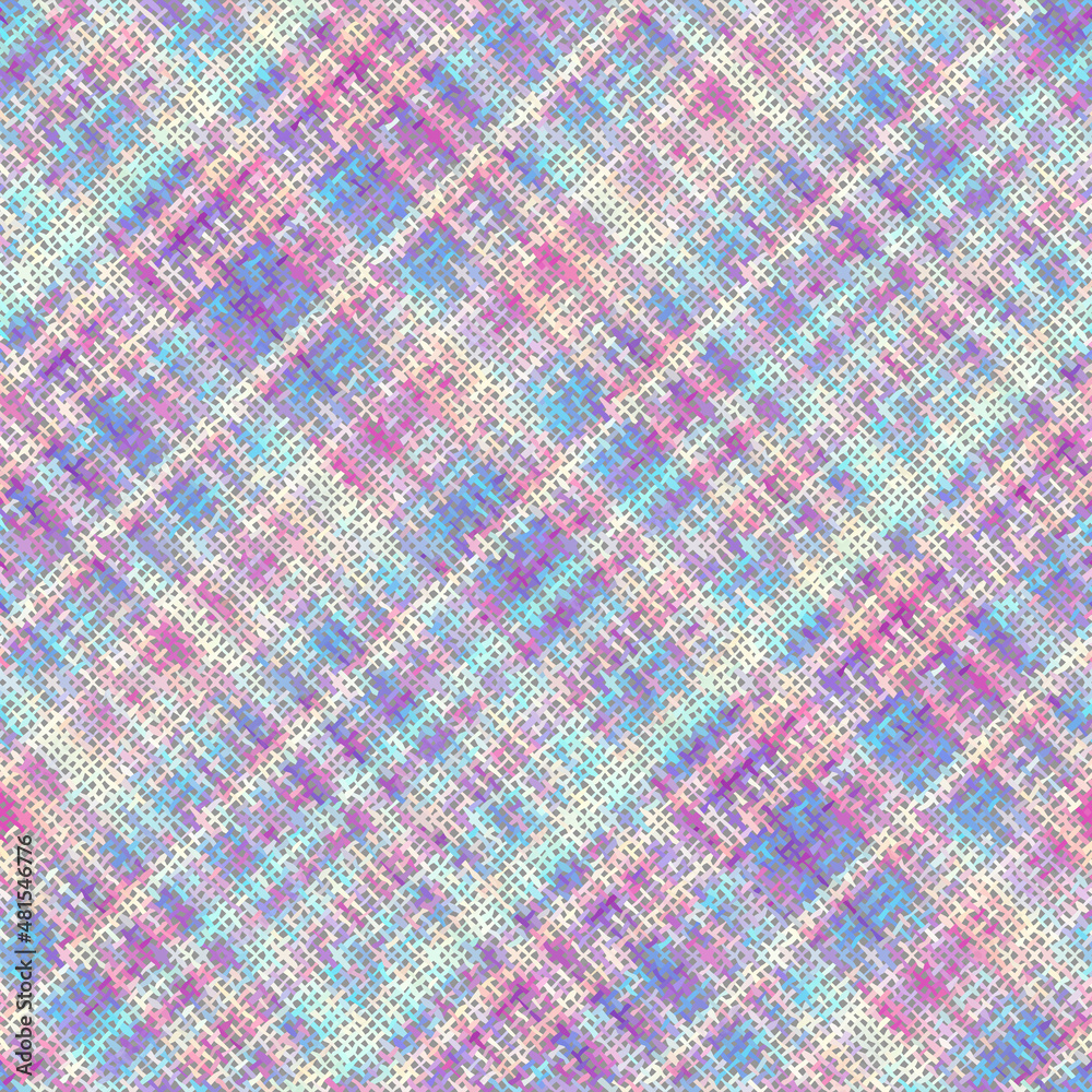 Poster Imitation of a texture of rough canvas. Seamless pattern.