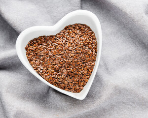 Vegetarian organic nutrition flax seeds