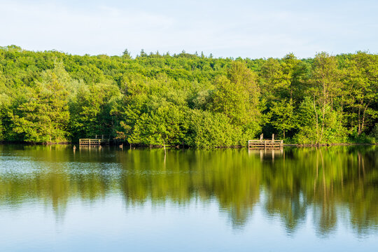 Am&eacute;nagements pour la p&ecirc;che sur les berges du Lac des Miroirs &agrave; Condette - Pas-de-Calais