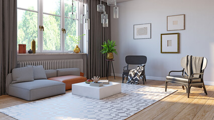 modern living interior.