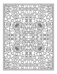 mandala kdp coloring pages. line art illustration. mandala pattern vector. 