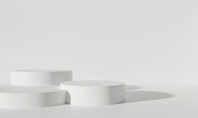 3d rendering illustration of background abstract pedestal board, art display mockup product decoration stand wallpaper