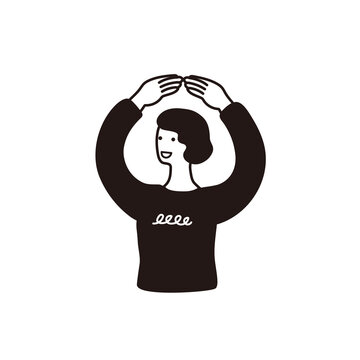 recommend clip art: OKサインをする女性のシンプルなイラスト
                    