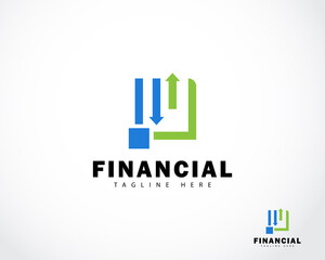 financial logo creative market arrow sign symbol business management icon