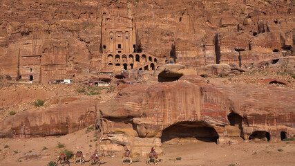 Royal Tombs and Street of Facades in Petra - Jordan, World Heritage Site