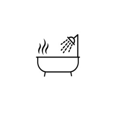 Person Bathing icon. Trendy Person Bathing logo concept on white background from People collection. Suitable for use on web apps, mobile apps and print media. eps 10