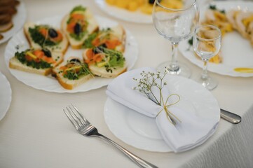 various dessert with fresh fruit on buffet line, sweet