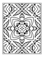 mandala pattern with black and white color. black and white coloring book pattern. mandala line art svg cut file
