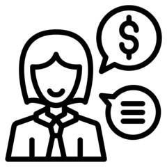 Businesswoman Icon Illustration