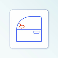 Line Car door icon isolated on white background. Colorful outline concept. Vector