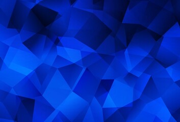 Dark BLUE vector gradient triangles texture.