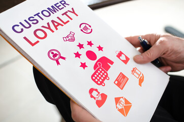 Customer loyalty concept on a paper