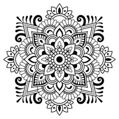  Hand drawn flower type vector mandala pattern design