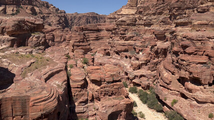 Around the Crussader Castle at el - Habis in Petra - Jordan, World Heritage Site