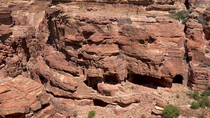 Around the Crussader Castle at el - Habis in Petra - Jordan, World Heritage Site
