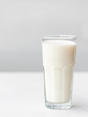 glass of milk on the table
