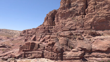 Around the Crussader Castle at el - Habis in Petra - Jordan, World Heritage Site