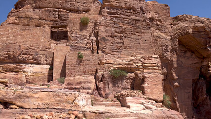 Around the Crussader Castle at el - Habis in Petra - Jordan, World Heritage Site