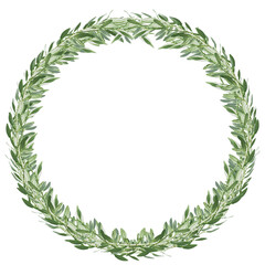 Couronne d&rsquo;olivier, fond blanc 