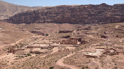 Around the Crussader Castle at el - Habis in Petra - Jordan, World Heritage Site