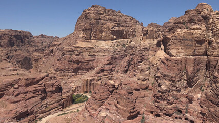 Around the Crussader Castle at el - Habis in Petra - Jordan, World Heritage Site