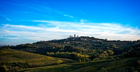 Naklejka premium Automne en Toscane,Italie