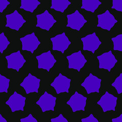 Vector seamless pattern. Abstract geometric shapes on a dark isolated background. 