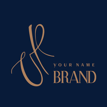 Female monogram UK for a beauty center. Logo vector linear initials U K. Emblem design Lettering business logotype