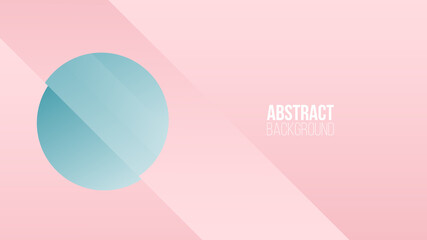 Futuristic abstract background with round sphere. Banner with soft color gradient geometric split shape. Vector illustration.