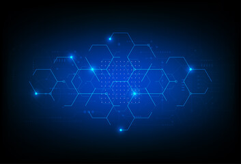 Abstract digital background with technology lines connect on white background. Communication and engineering concept. Vector illustration