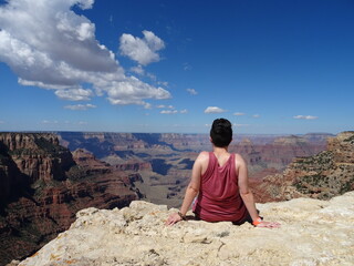 Naklejka na ściany i meble Enjoying the Grand Canyon
