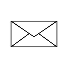 The envelope icon is closed, vector graphics.