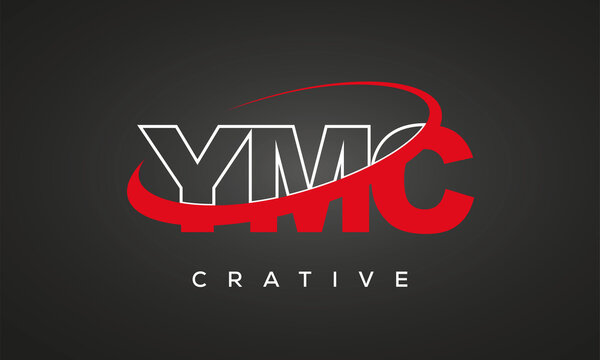 YMC creative letters logo with 360 symbol vector design	