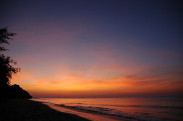 sun raise on the beach