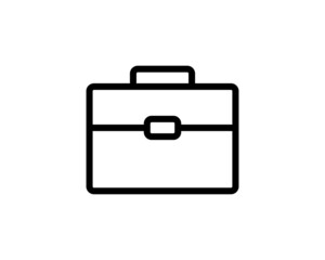 Portfolio vector icon isolated on white in flat style. Case symbol. Briefcase illustration