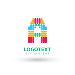 Obraz premium letter A logo