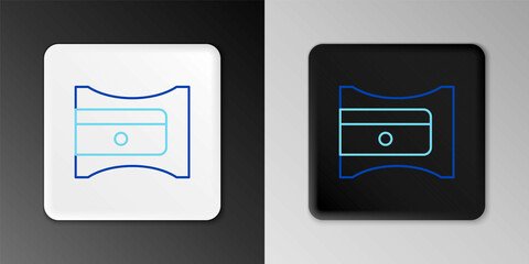 Line Pencil sharpener icon isolated on grey background. Colorful outline concept. Vector