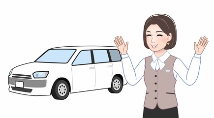 車と社員