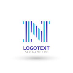 Fototapeta premium letter N logo