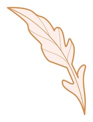 Poppy leaf silhouette. Plant leaves design element vector illustration