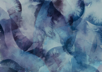 幻想的な水色の水彩テクスチャ背景
