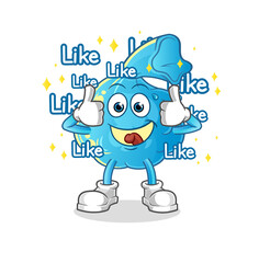 fever compress give lots of likes. cartoon vector