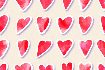 Obraz na płótnie Canvas Seamless pattern with hearts.