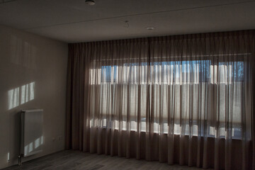 Window and curtains