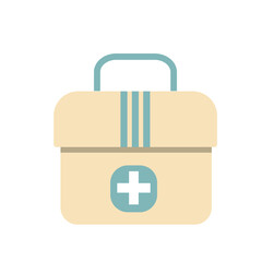 Doctor`s case for medical instruments in a flat style.