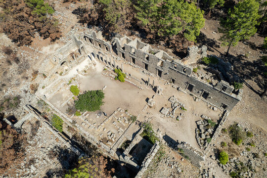 The remaining from ancient city Lyrbe (seleucia), Manavgat, Turkey
