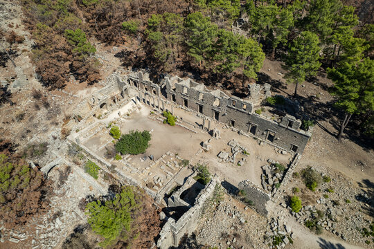 The remaining from ancient city Lyrbe (seleucia), Manavgat, Turkey